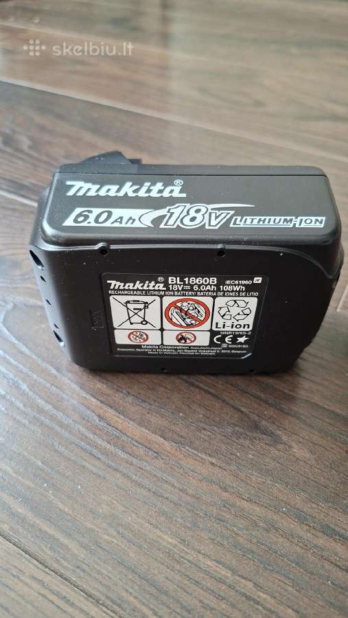Akumuliatoriai Makita įrankiams 18v 6ah - nuotraukos Nr. 7
