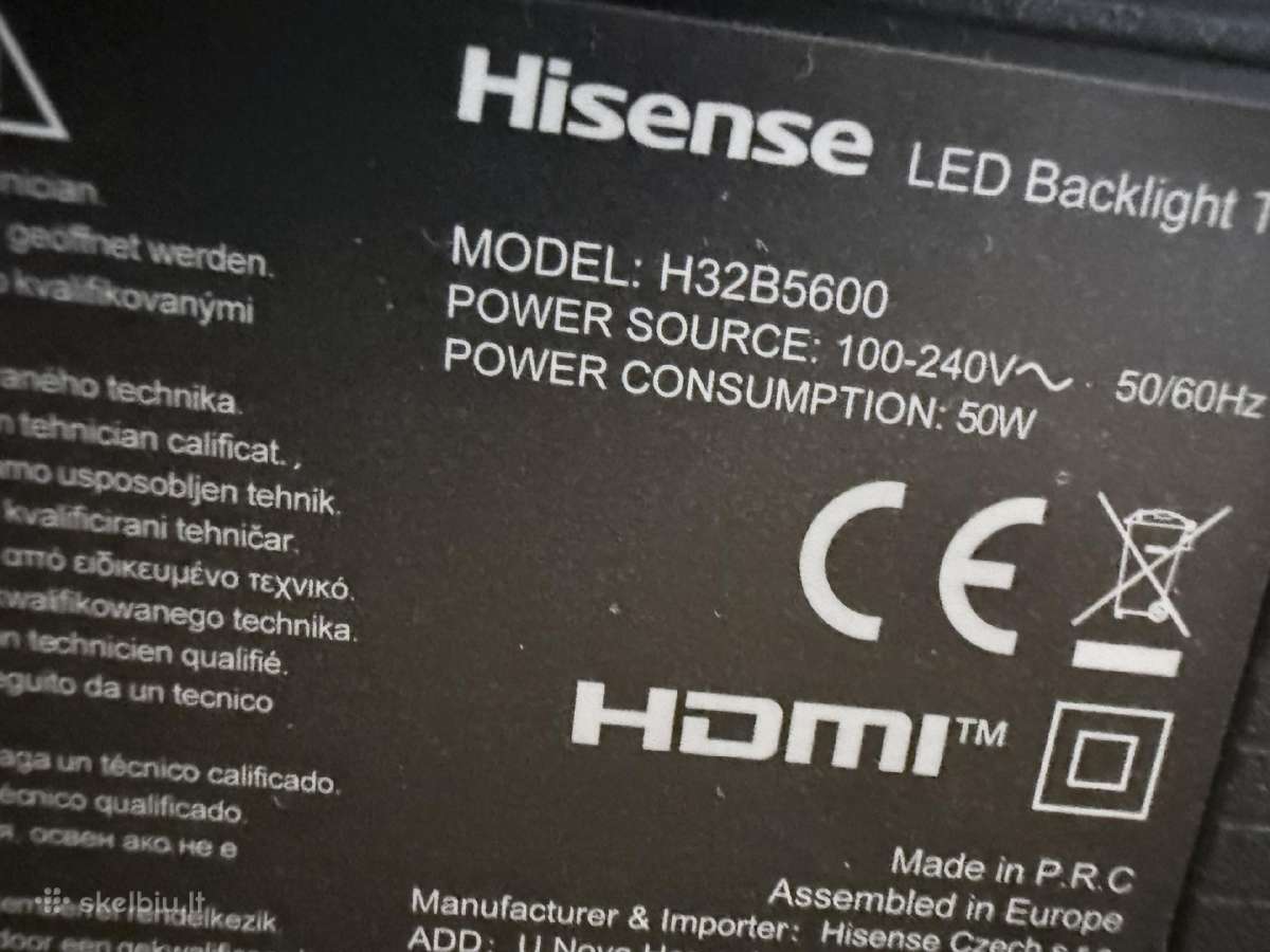Hisense H32b5600 32 - nuotraukos Nr. 3