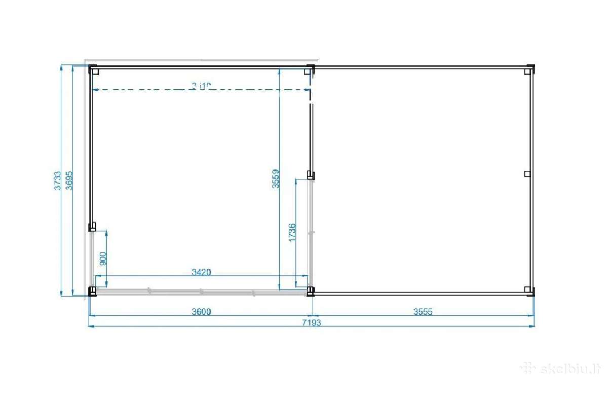 Premium mediniai sodo nameliai 45 mm, 360x370 cm - nuotraukos Nr. 4