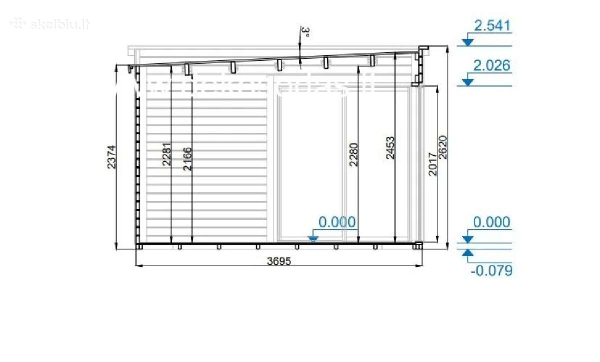 Premium mediniai sodo nameliai 45 mm, 360x370 cm - nuotraukos Nr. 5