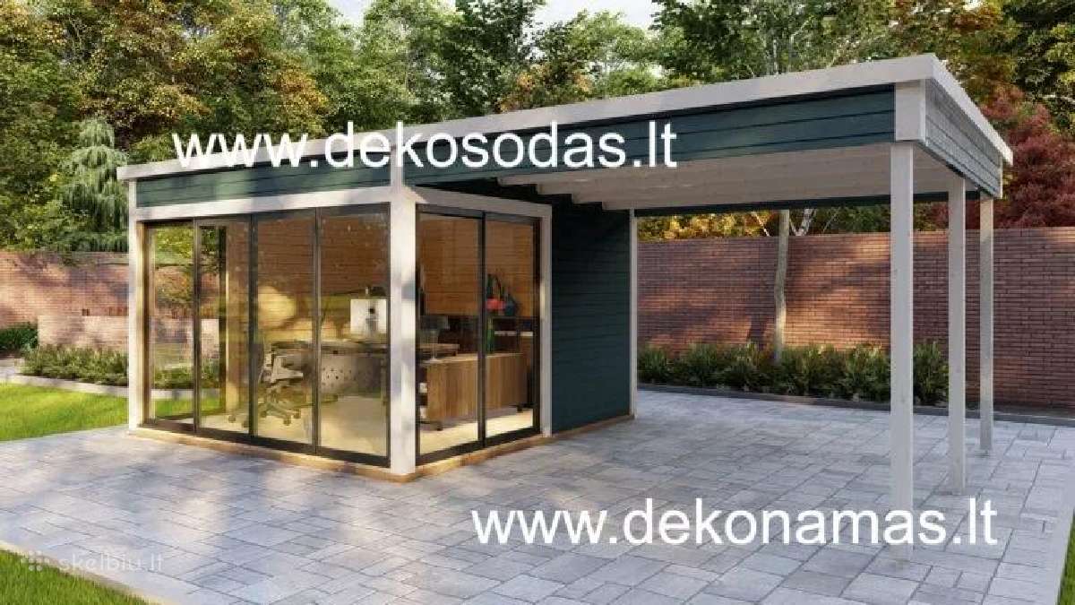 Premium mediniai sodo nameliai 45 mm, 360x370 cm - nuotraukos Nr. 3