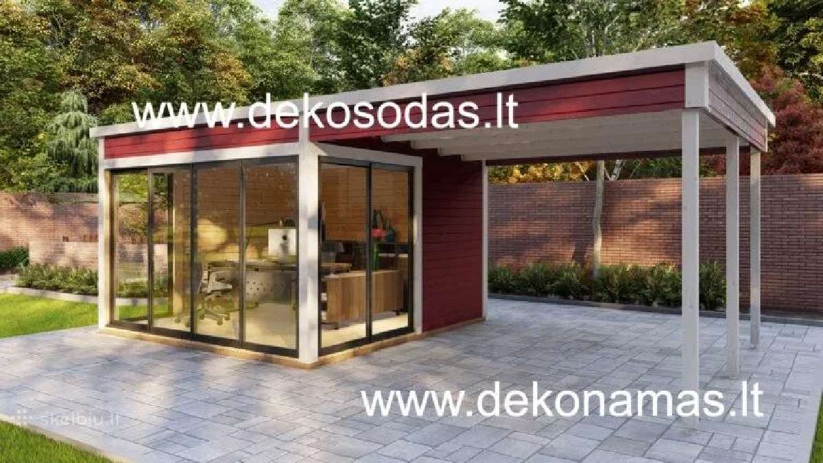 Premium mediniai sodo nameliai 45 mm, 360x370 cm - nuotraukos Nr. 2