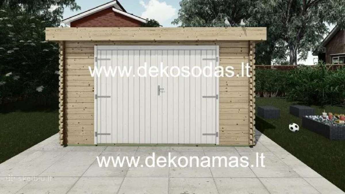 Vienšlaitis medinis garažas „fortis“40mm,390x580cm - nuotraukos Nr. 5