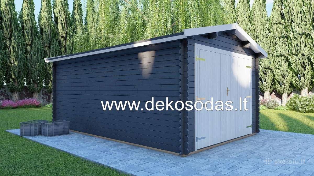 Medinis garažas „denis“ 28 mm, 330x510 cm - nuotraukos Nr. 3
