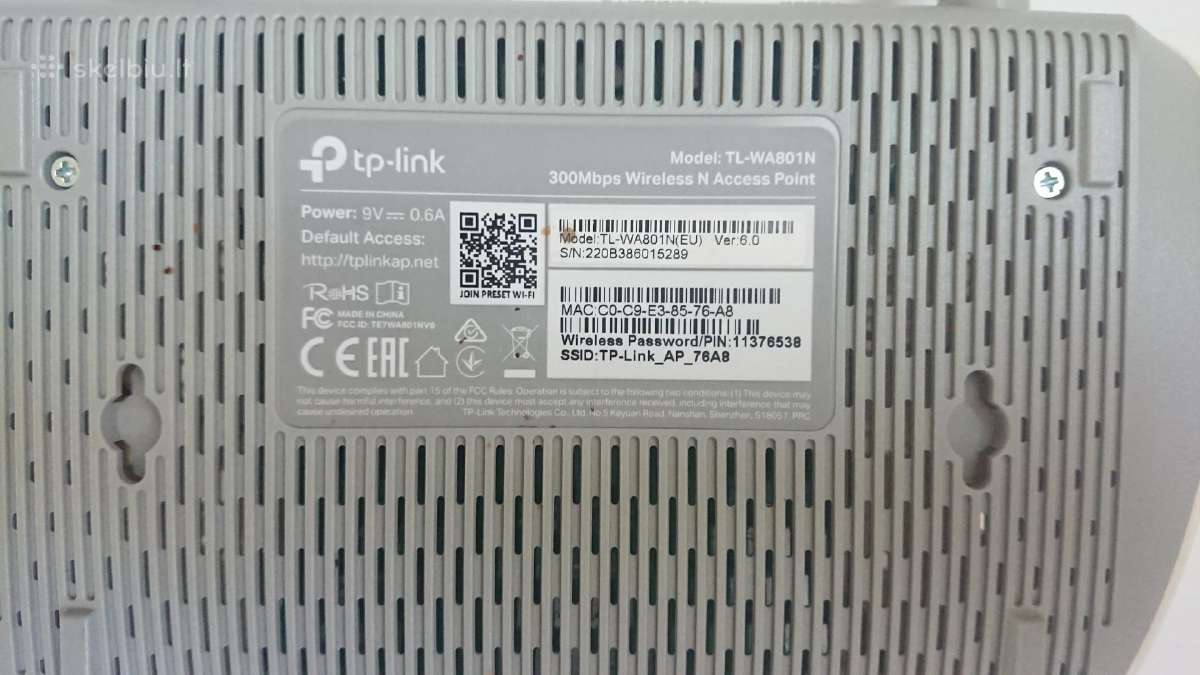 Tp-link Tl-wa801n Access Point - nuotraukos Nr. 3