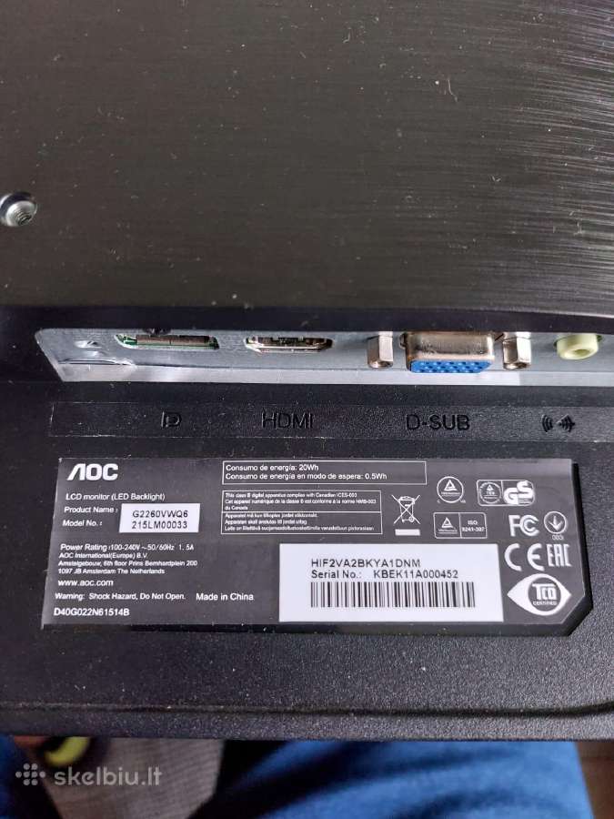 Monitor Aoc - nuotraukos Nr. 2