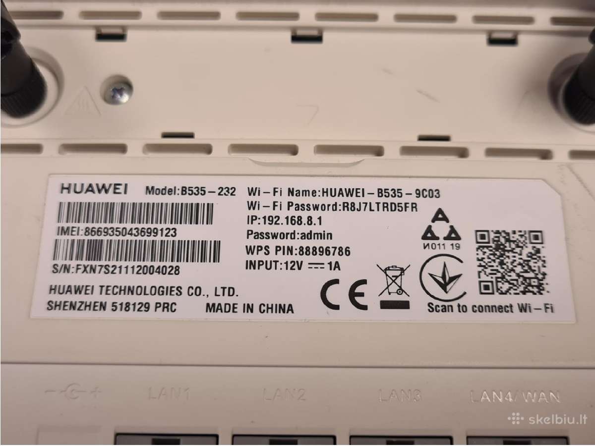 Huawei 4G B535-232 4G Lte maršrutizatorius + 3 mėn - nuotraukos Nr. 6