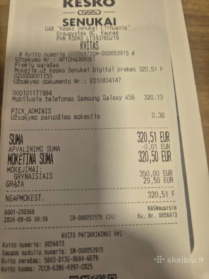 Samsung Galaxy A56 5G - nuotraukos Nr. 2