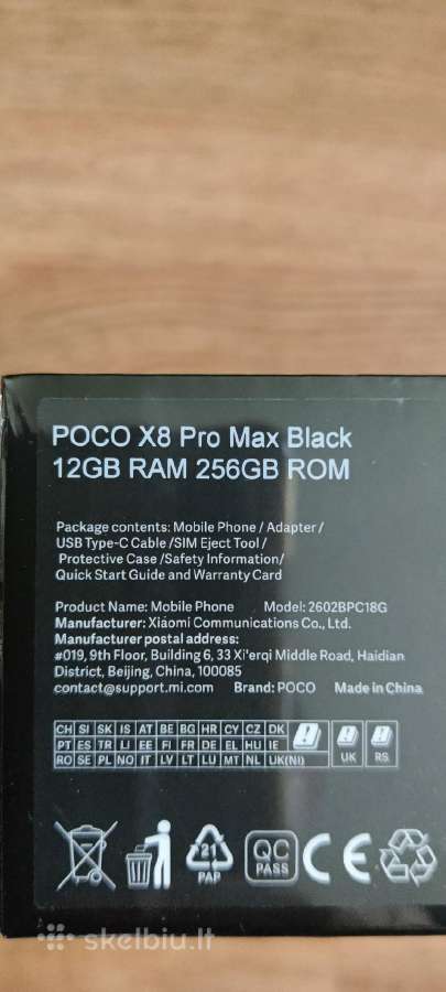 Xiaomi Poco X8 Pro Max 12 GB RAM 256 GB Rom - nuotraukos Nr. 2