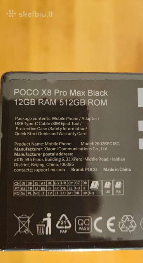 Xiaomi Poco X8 Pro & X8 Pro Max 12/512 GB - nuotraukos Nr. 2