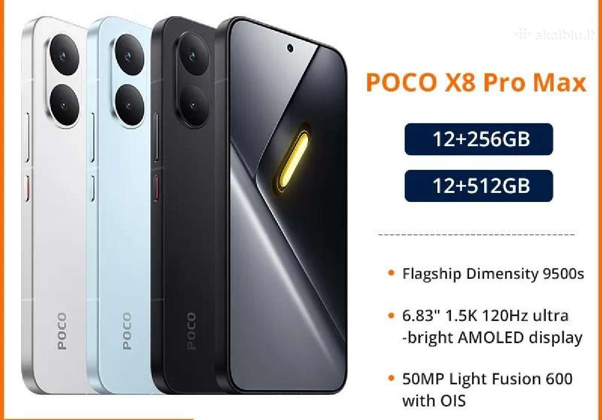 Xiaomi Poco X8 Pro & X8 Pro Max 12/512 GB - nuotraukos Nr. 3