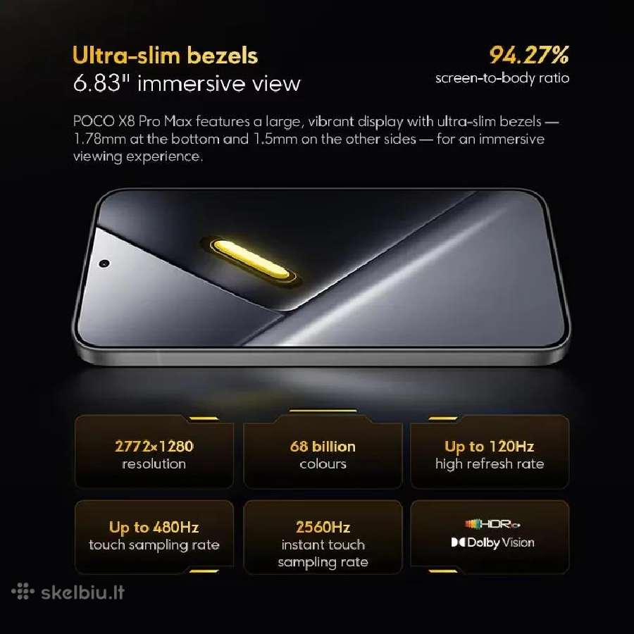 Xiaomi Poco X8 Pro & X8 Pro Max 12/512 GB - nuotraukos Nr. 7
