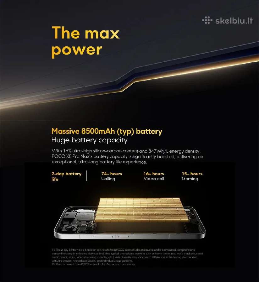 Xiaomi Poco X8 Pro & X8 Pro Max 12/512 GB - nuotraukos Nr. 23