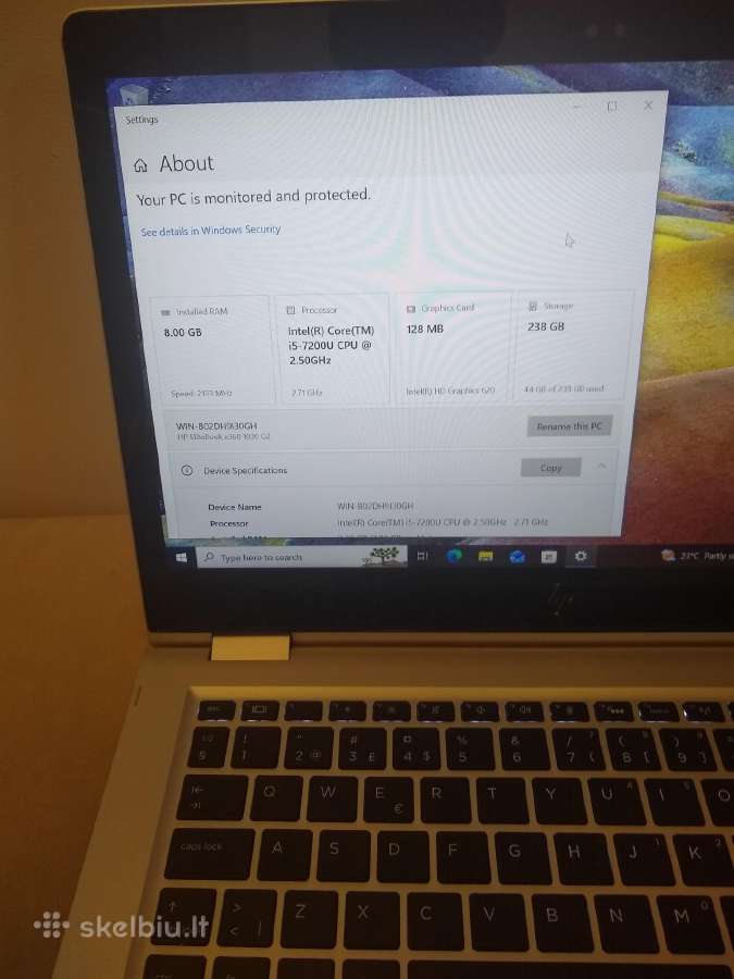 Elitebook X360 7200/8/256/touch - nuotraukos Nr. 4