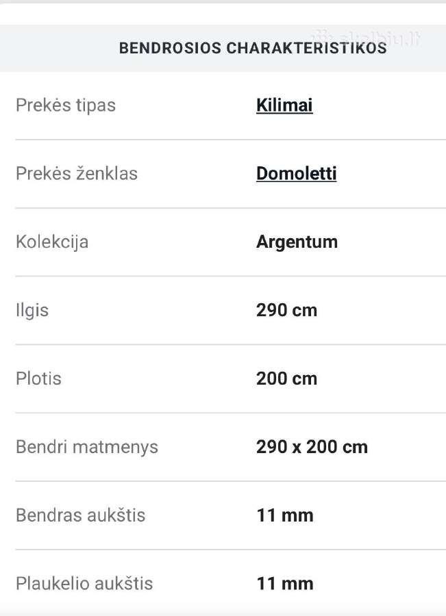 Kilimas Argentum - nuotraukos Nr. 3