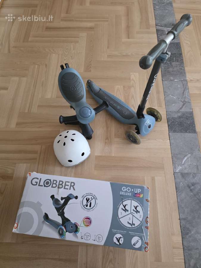 Paspirtukas globber go up deluxe lights, mėlynas - nuotraukos Nr. 3