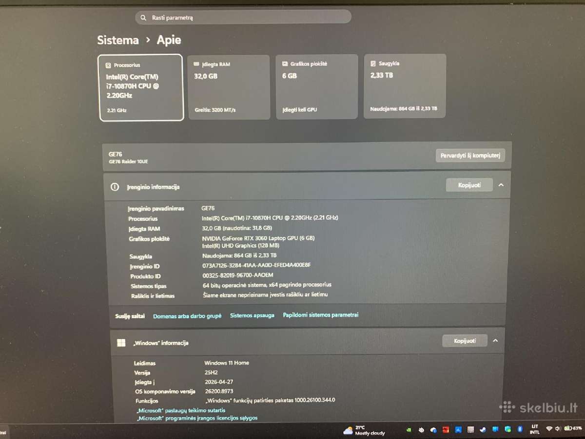 Msi Raider 10ue - nuotraukos Nr. 3