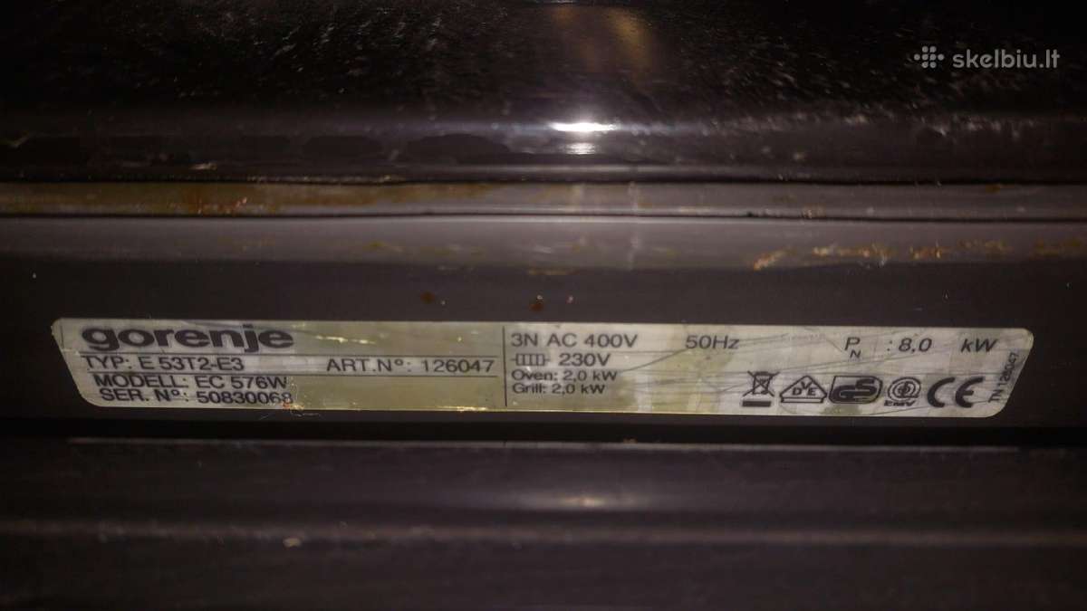 Naudota Gorenje viryklė su orkaite Ec576w - nuotraukos Nr. 5