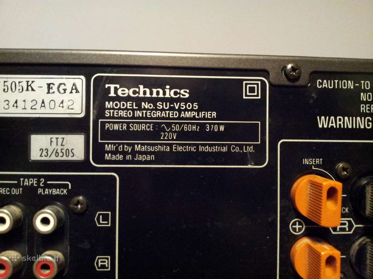 Stiprintuvas Technics Su-v505 - nuotraukos Nr. 3