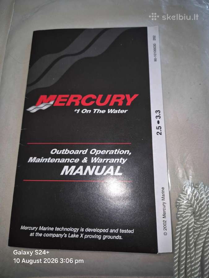 Variklis Mercury 3.3 - nuotraukos Nr. 7