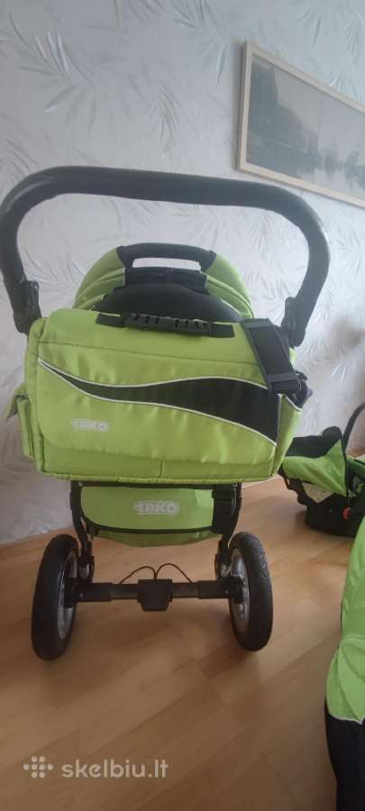 Vežimėlis Tako 3in1 žalios spalvos. - nuotraukos Nr. 3