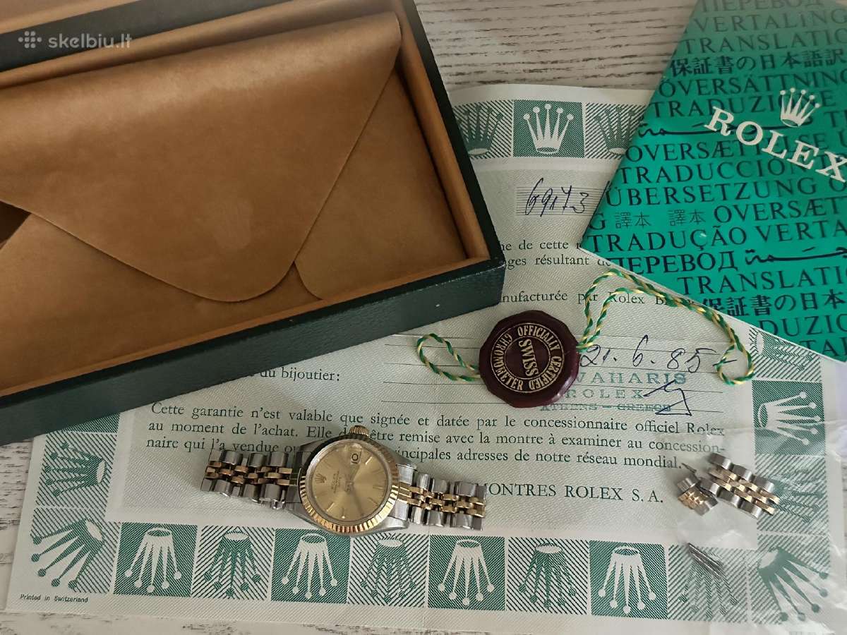 Rolex Lady Datejust 26mm Ref. 69173 Full Set 1985m - nuotraukos Nr. 3