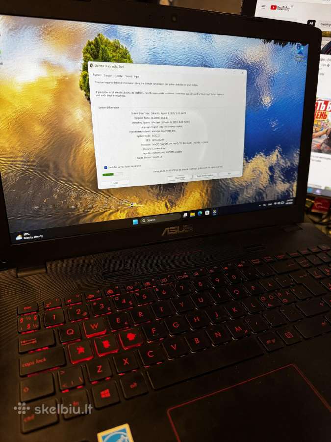Asus Rog 15.6fhd Ips intel i7 Gtx950 Ram12gb - nuotraukos Nr. 3