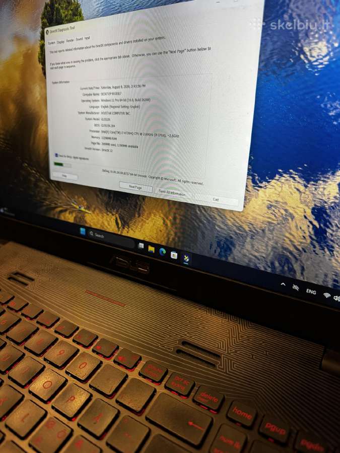 Asus Rog 15.6fhd Ips intel i7 Gtx950 Ram12gb - nuotraukos Nr. 4