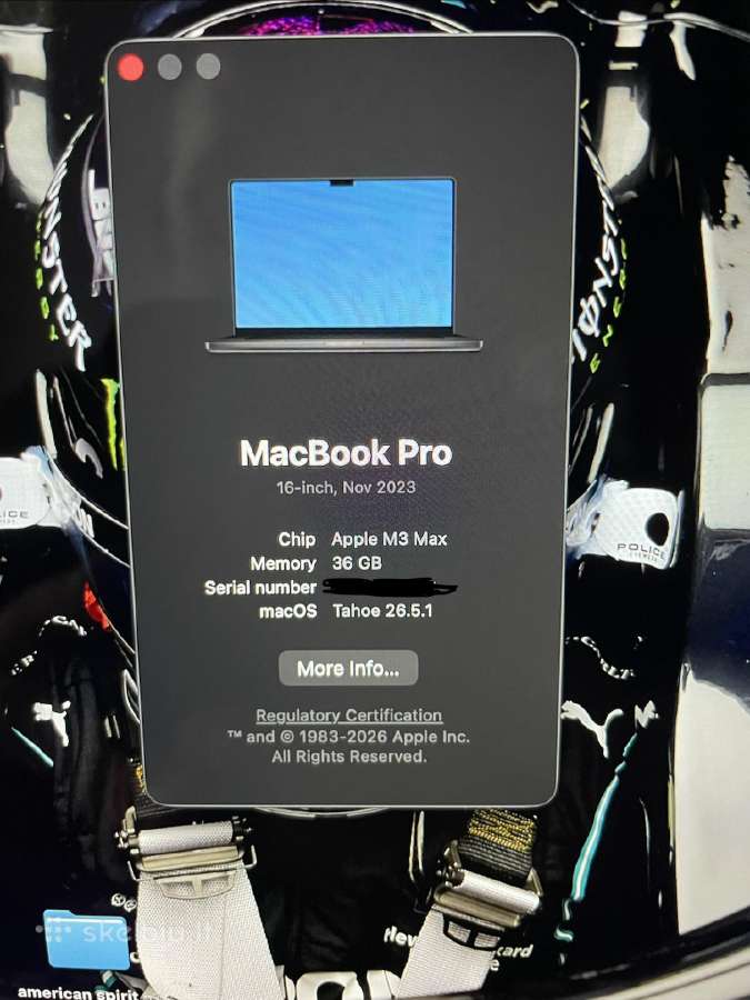 MacBook m3 pro max 16inc 1tb - nuotraukos Nr. 5