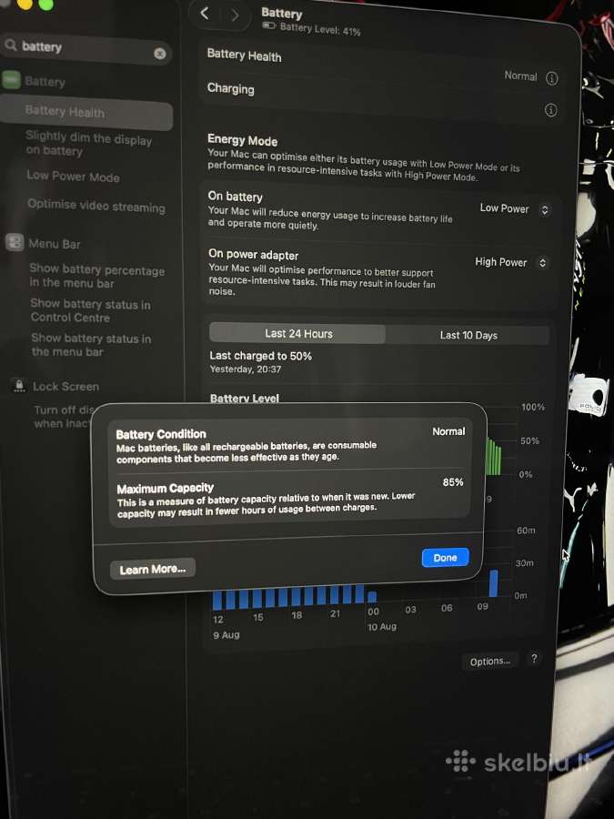 MacBook m3 pro max 16inc 1tb - nuotraukos Nr. 6