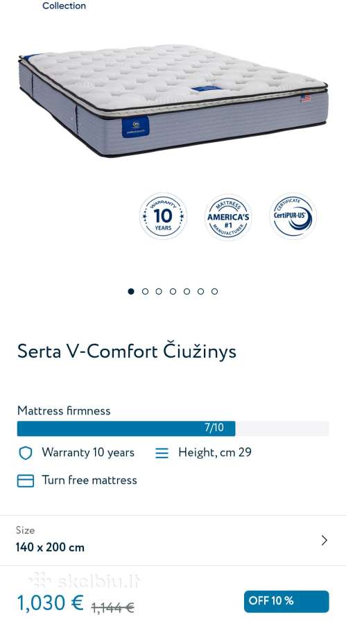 Aukštos kokybės čiužinys - nuotraukos Nr. 4
