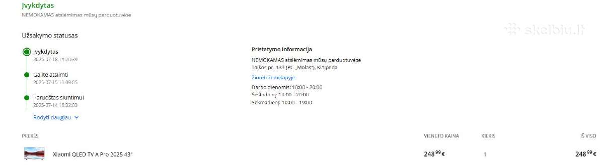 Parduodamas 4k televizorius Xiaomi Qled TV A Pro 2 - nuotraukos Nr. 3