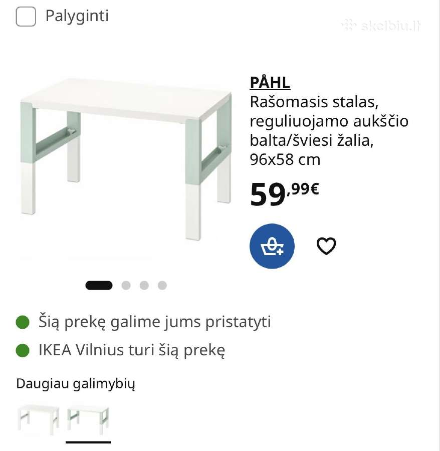 Ikea Pahl stalas ir Vimund kėdė - nuotraukos Nr. 2