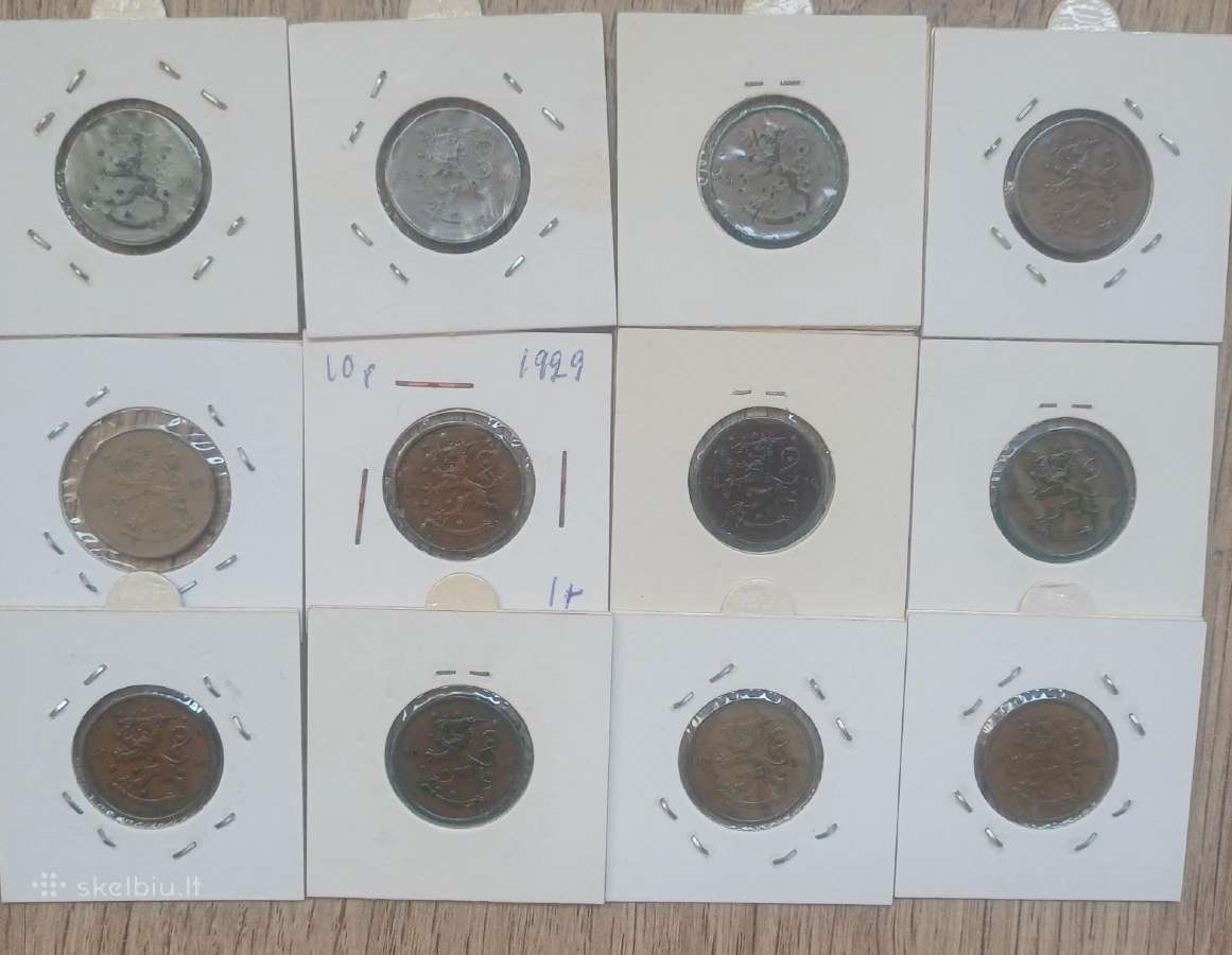 10 pennia 1919-1939 m. rinkinys Suomija - nuotraukos Nr. 2