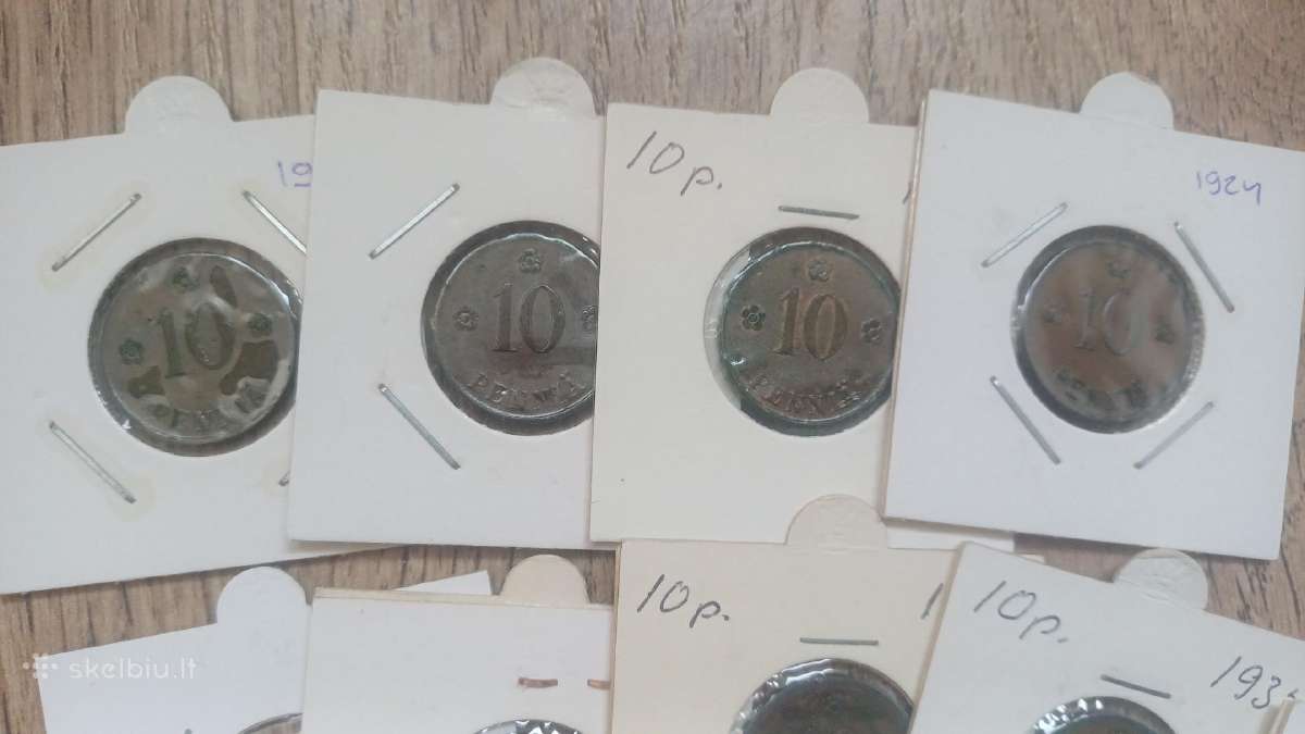 10 pennia 1919-1939 m. rinkinys Suomija - nuotraukos Nr. 3