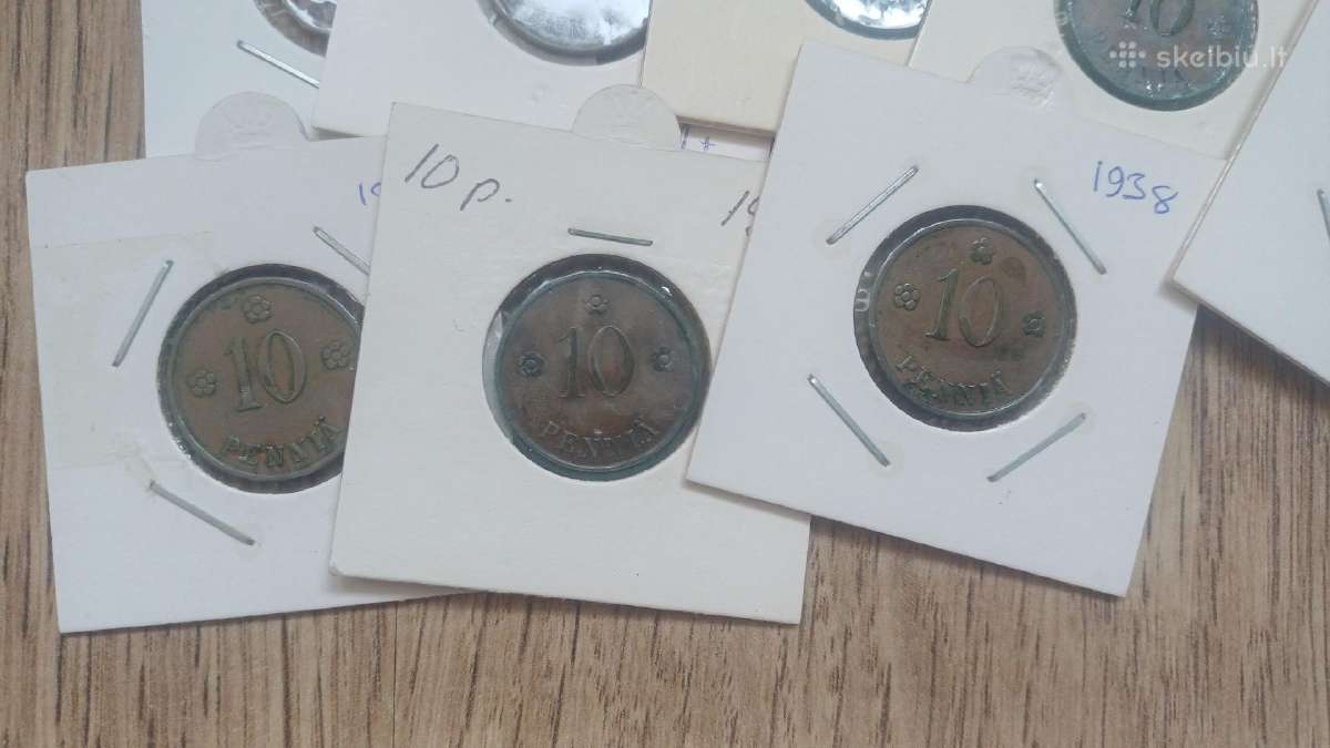 10 pennia 1919-1939 m. rinkinys Suomija - nuotraukos Nr. 5