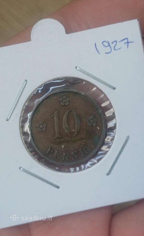 10 pennia 1919-1939 m. rinkinys Suomija - nuotraukos Nr. 6