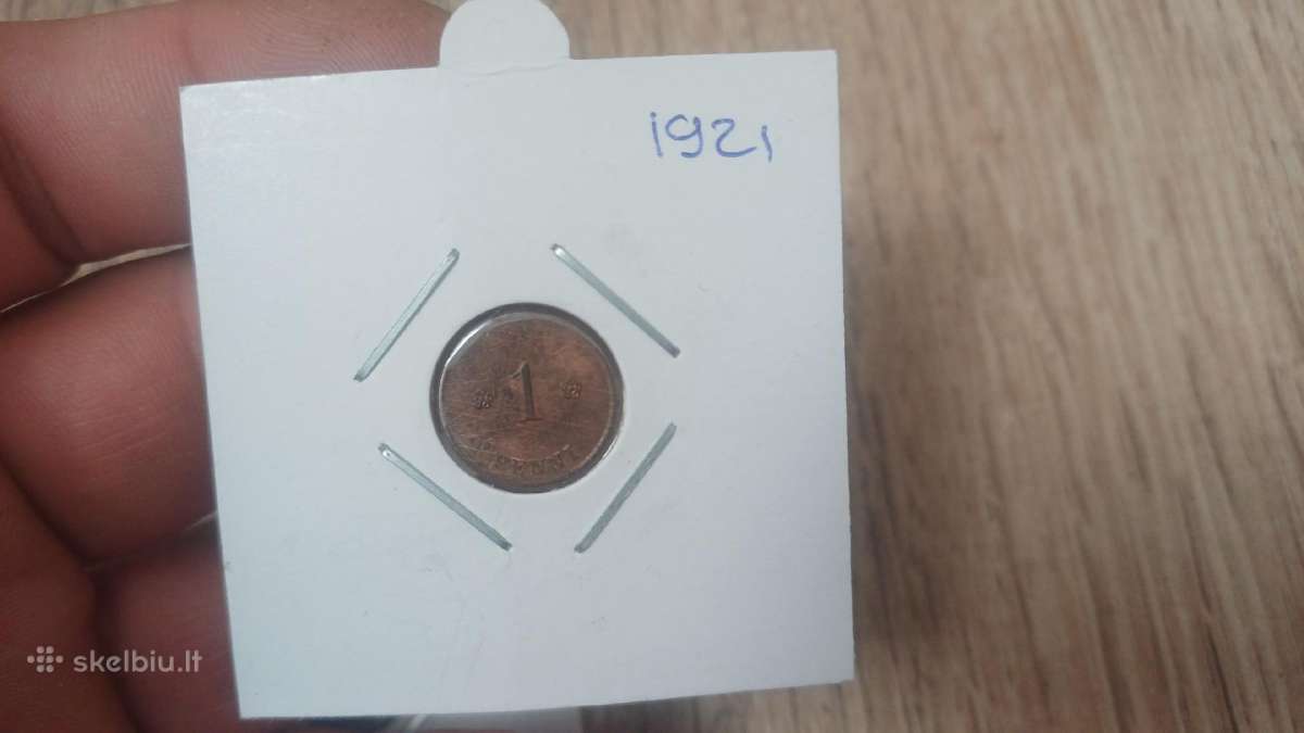 1 pennia rinkinys nuo 1918 m. Suomija - nuotraukos Nr. 5