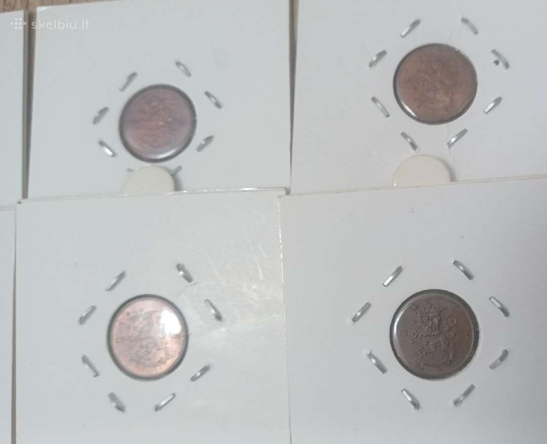 1 pennia rinkinys nuo 1918 m. Suomija - nuotraukos Nr. 11