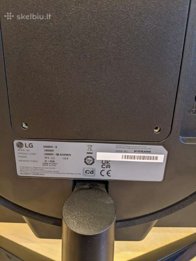 LG Ultragear 24gs60f-b / 180hz / 1ms / Ips - nuotraukos Nr. 8