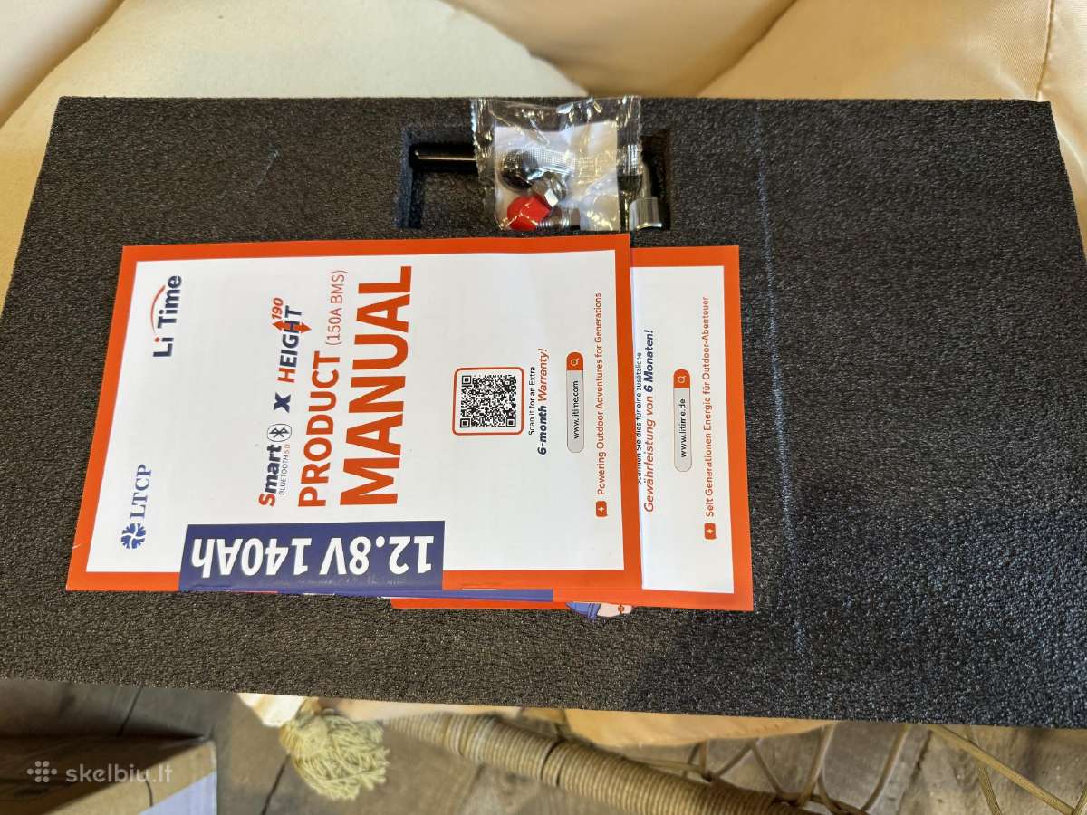 Litime lifepo4 12 v 140 Ah 150 Bms akumuliatorius - nuotraukos Nr. 3