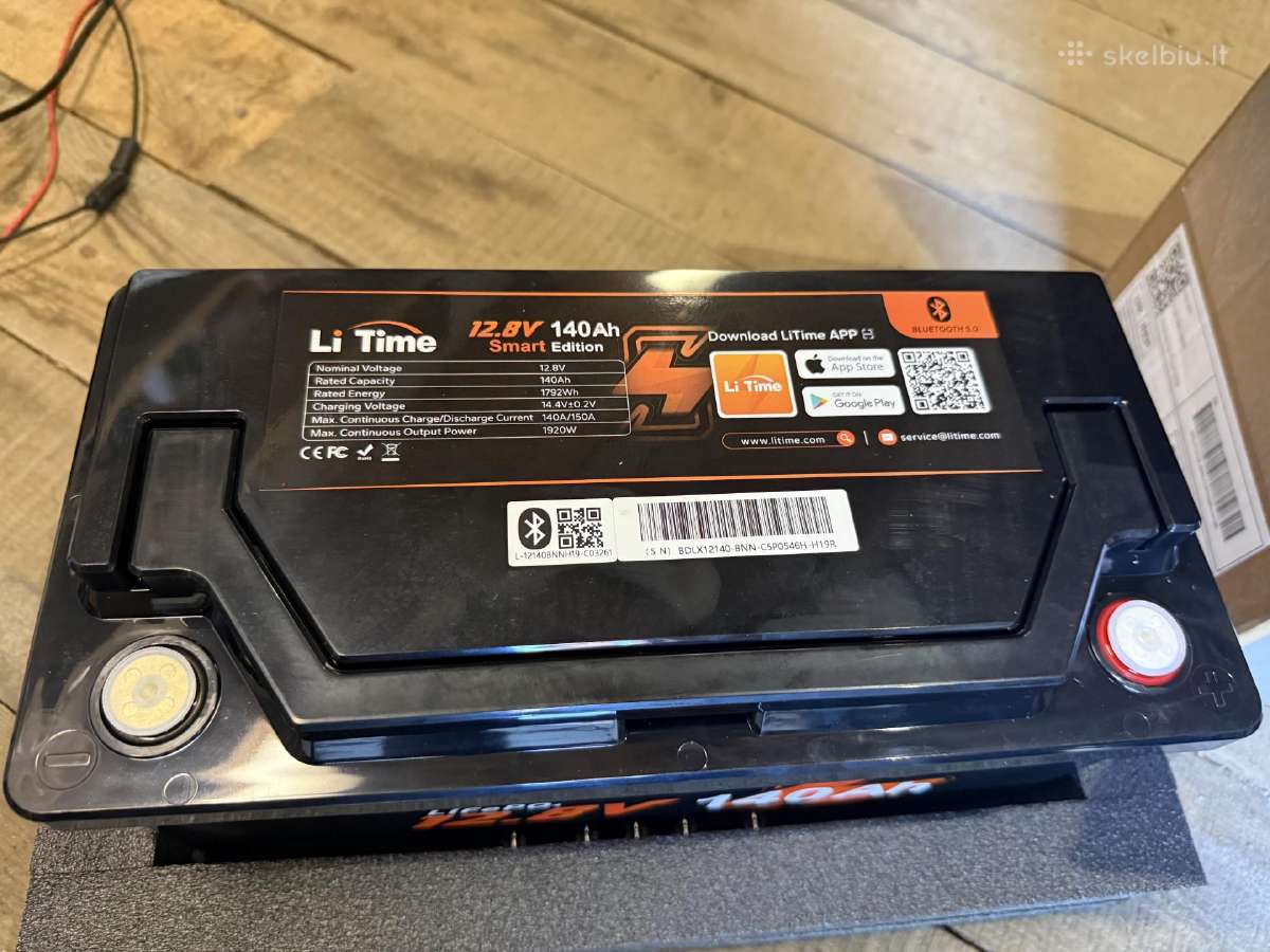 Litime lifepo4 12 v 140 Ah 150 Bms akumuliatorius - nuotraukos Nr. 4