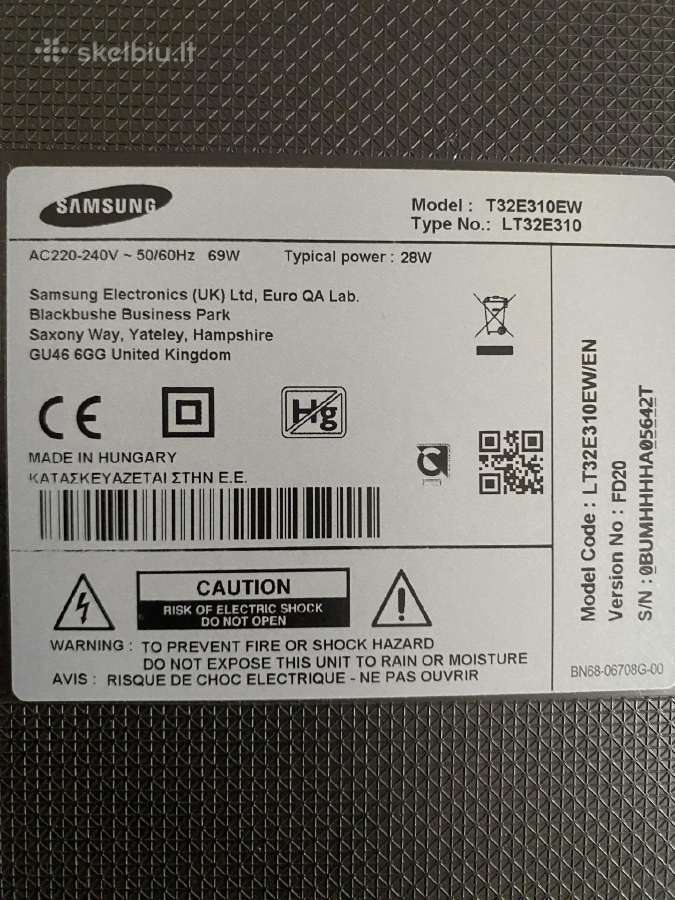 Samsung 32 televizorius T32e310ew - nuotraukos Nr. 4