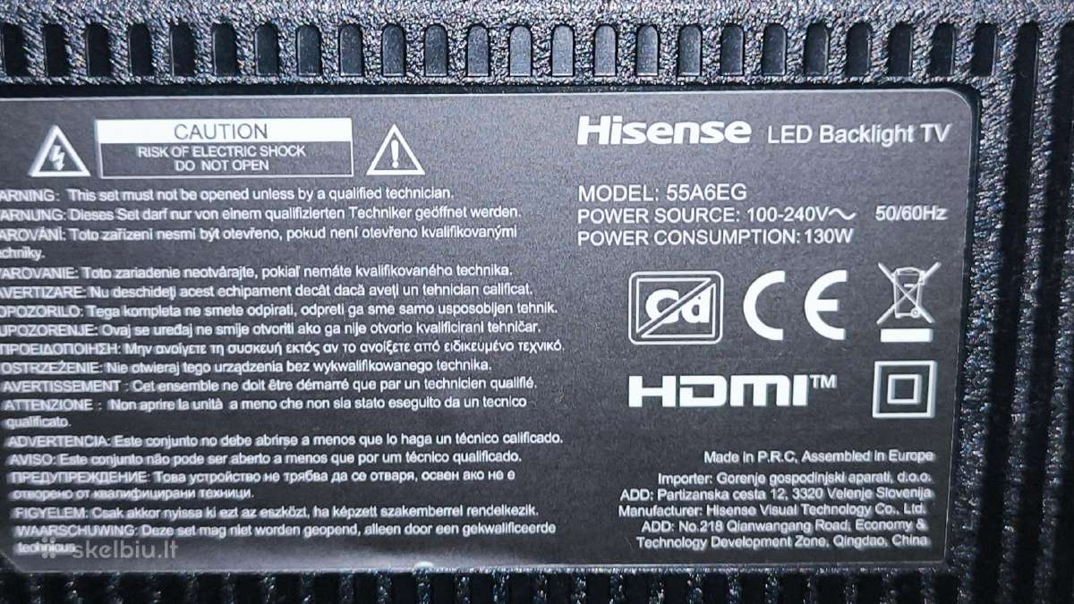 Parduodu Hisense Uhd Smart TV 55a6eg - nuotraukos Nr. 5