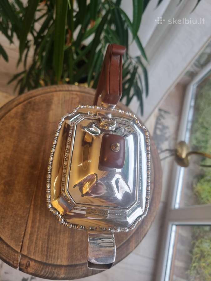 Sidabruotas arbatinukas Art deco - nuotraukos Nr. 5