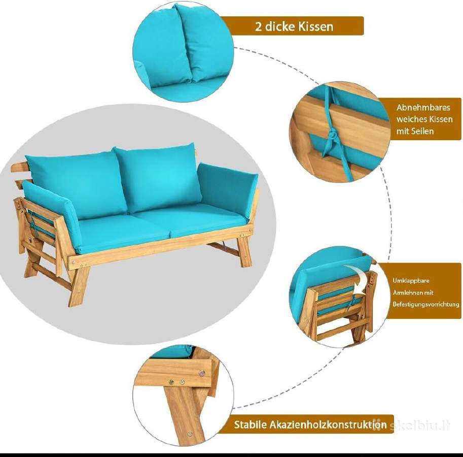 Sodo sofa gultas - nuotraukos Nr. 5