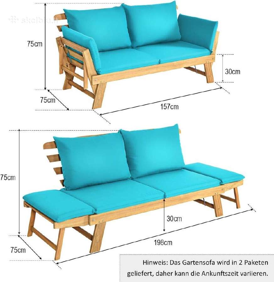 Sodo sofa gultas - nuotraukos Nr. 6