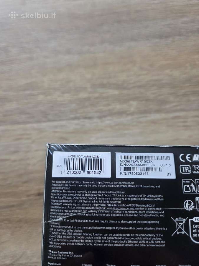 Tp-link Tl-wr1502x Ax1500 Nx200 Maršrutizatorius - nuotraukos Nr. 3