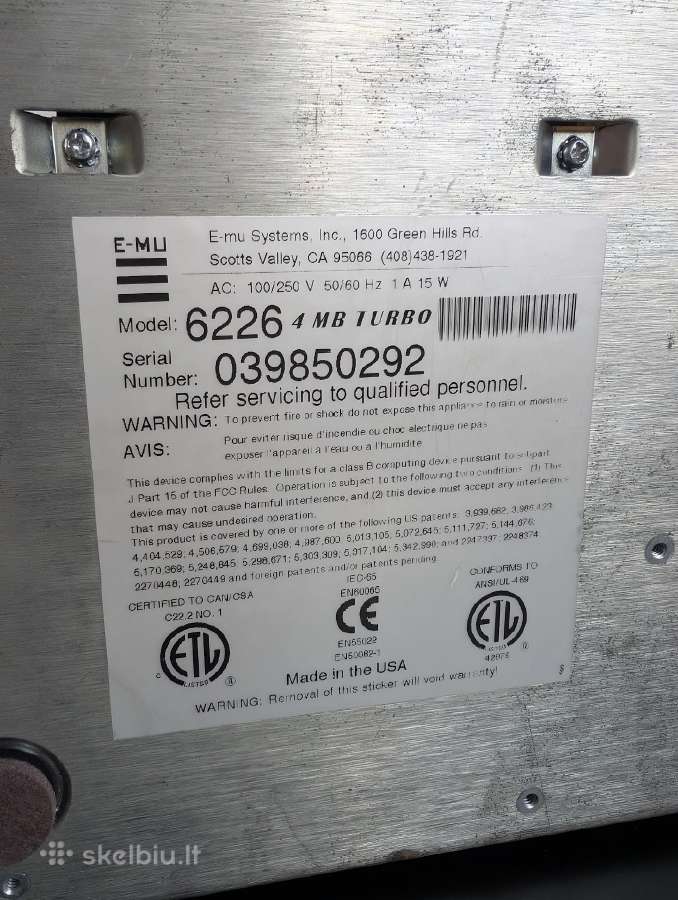 Emu Esi4000 8 out, 32 MB, Blue Scsi - nuotraukos Nr. 7