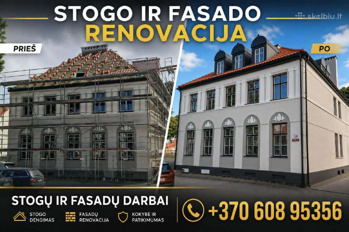 Fasado darbai Klaipėdoje +370*608*95356 - nuotraukos Nr. 6
